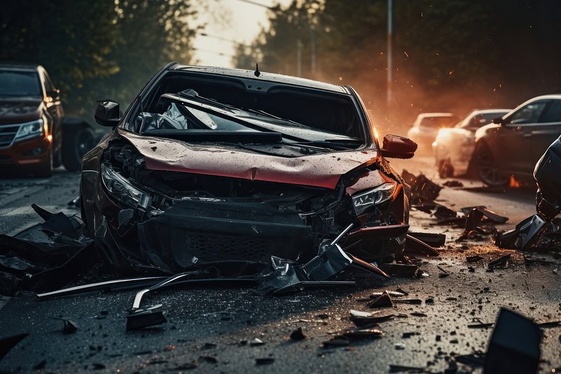 Car on a Texas roadway illustrating car accident legal help in Katy