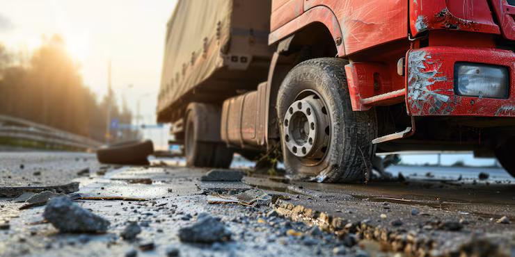 Commercial truck accident on a Houston roadway